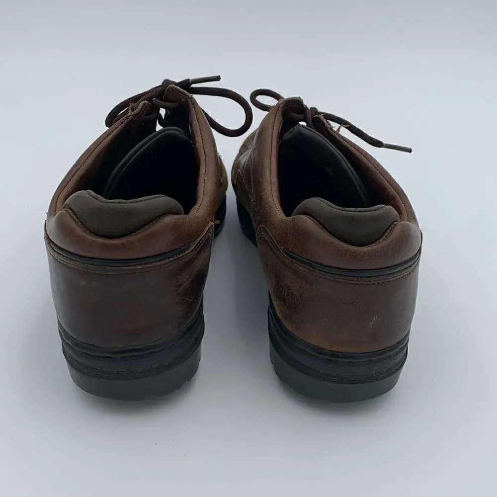 Vintage Timberland brown leather lace up boat shoes